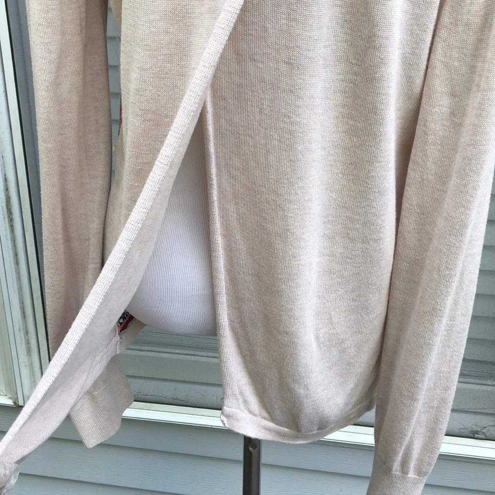 Market & Spruce Tan Open Back Sweater size M